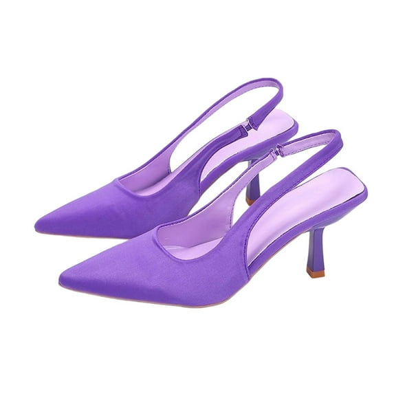 QQAMB Women Summer Heels Sandals Ladies Pointed Toe Party Prom Shoes