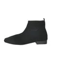 thumbnail image 1 of QQAMB Women's Boots Pointed Toe Low Heel Put On Elastic Lightweight Breathable Ankle Booties Flying Woven Casual Boots, 1 of 8