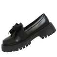 thumbnail image 1 of QQAMB Women's Cute Bowknot Loafers,Solid Color Slip on Loafers,Casual Comfortable Shoes,Office Walking Footwear Plus Size, 1 of 8