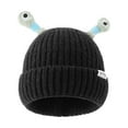 thumbnail image 1 of QQAMB Cute and Funny Knitted Beanie, Cartoon Glowing Little Monster Knit Hat with Eyes, Retractable Tentacles Beanie, 1 of 5