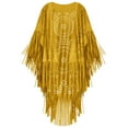 thumbnail image 1 of QQAMB Women's Faux Suede Shawls and Wraps, Vintage Fall Winter Hollow Long Tassels Stole Shrug Cape Scarf, 1 of 4