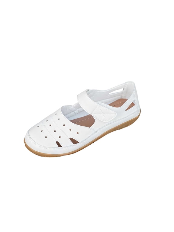 Women 's Flat Sandal Classic Genuine Leather Casual Closed Toe Fisherman Sandals Comfy Work Sandal Everyday Walking Shoe