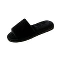 thumbnail image 1 of QQAMB Women's Fuzzy Slippers Flip Flop Open Toe Cozy House Memory Foam Sandals Slides Soft Flat Comfy Anti-Slip Spa Indoor Outdoor Slip on, 1 of 6