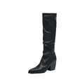 thumbnail image 1 of QQAMB Women's Knee-High Boots Vintage Pointed Toe High Block Heel Style for Daily and Riding Activities, 1 of 6