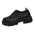 thumbnail image 1 of QQAMB Women's Lace-Up Chunky-Heeled Oxford Shoes Slip-On Chunky-Heeled Slip-Ons Anti-Slip Business Casual Dress Shoes for Office Work Loafers, 1 of 8