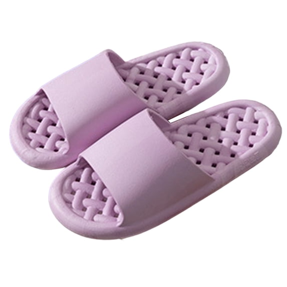DeHolifer Women's Men's Open Toe Slide Massage Footbed Quick Dry Slippers Casual Trendy Non-Slip Slipper Indoor Bathroom
