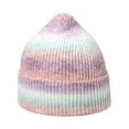 thumbnail image 1 of QQAMB Women's Men's Student Winter Warm Tie Dye Knit Beanie Oversize Beanie Hat Cuffed Warm Winter Skull Cap, 1 of 3