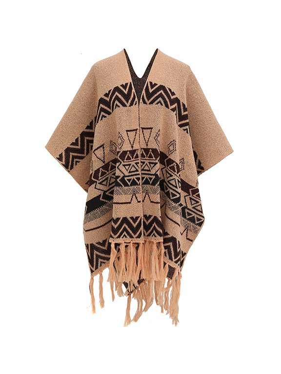 Women's Shawl Wraps Open Front Poncho Cape Oversized Sweaters Casual Cardigan Shawls for Fall Winter