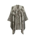 thumbnail image 1 of QQAMB Women's Shawls Wraps Winter Open Front Poncho Cape Oversized Cardigan Sweater, 1 of 2