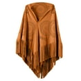 thumbnail image 1 of QQAMB Women's Shwal Fall Winter Trendy Faux Suede Fringed Shawl Wrap Hollow Stole Cape Scarf with Long Tassels, 1 of 6