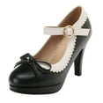 thumbnail image 1 of QQAMB Womens Cute Platform Shoes Mary Jane High Heels Ankle Strap Pumps, 1 of 8