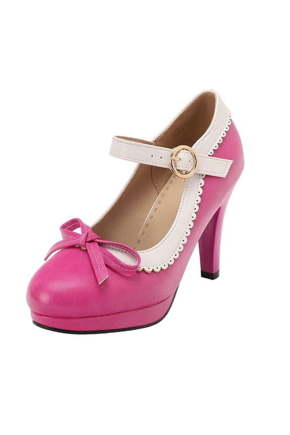 Womens Cute Platform Shoes Mary Jane High Heels Ankle Strap Pumps