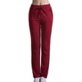 thumbnail image 1 of QQAMB Womens Joggers with Pockets, Drawstring Sweatpants Women for Lounging Jogging Workout and Gym Wine S, 1 of 7