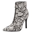 thumbnail image 1 of QQAMB Womens Kitten Heel Ankle Boots Pointed Toe Buckle Side Zipper Tassel Fall Winter Booties Shoes, 1 of 8