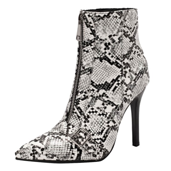QQAMB Womens Kitten Heel Ankle Boots Pointed Toe Buckle Side Zipper Tassel Fall Winter Booties Shoes