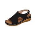thumbnail image 1 of DeHolifer Womens Orthotic Sandals Summer Beach Sandals for Women Ankle Strap Open Toe Wedge Casual Sandals, 1 of 5