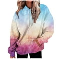 thumbnail image 1 of QQAMB Womens Oversized Hoodies Tie Dye Hooded Sweatshirts Casual Comfy Sweater Pullover Fall Winter Outfits with Pockets Hot Pink XL, 1 of 5