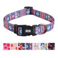 thumbnail image 1 of QQPETS Adjustable Soft Dog Collar: Print Flower Pink Multicolor Cute Patterns for XS Small Medium Large Pet Girl Boy Puppy Walking Running Training, 1 of 6