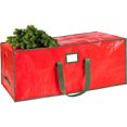 thumbnail image 1 of QQS 9 Ft Christmas Tree Storage Bag, Large Heavy Duty Artificial Tree Bag with Reinforced Handles and Dual Zippers, Waterproof Durable Storage Container for Xmas Trees (Red), 1 of 8