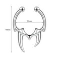 thumbnail image 1 of QQTDFG 1 PC Stainless Steel Nose Cuff Non Piercing Nose Ring Faux Septum Punk Jewelry-Style 1, 1 of 4