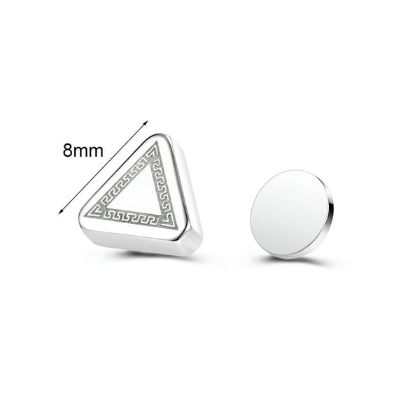 QQTDFG 1 Pair Stainless Steel Magnetic Stud Earring Clip Earrings for Women Men Jewelry-Style 2-Silver