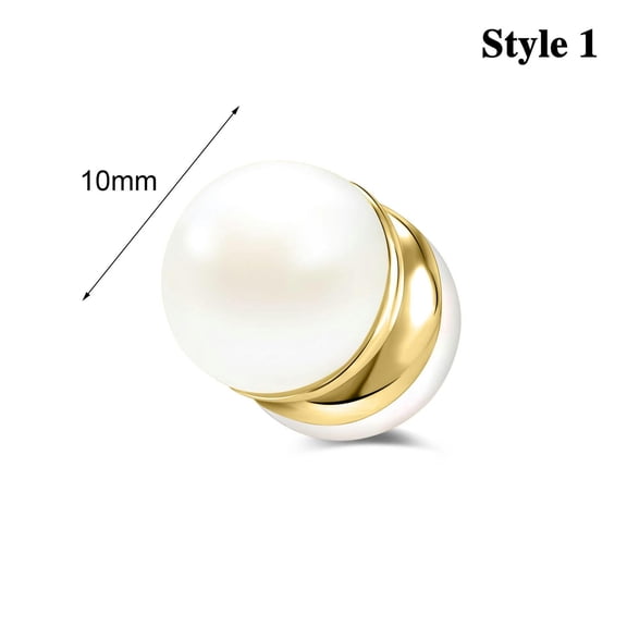 QQTDFG 1 Pair Stainless Steel Magnetic Stud Earrings Rhinestone Clip On Earring Jewelry-Style 1