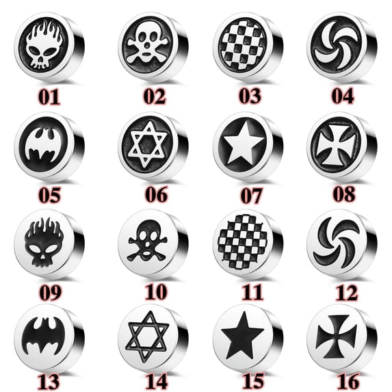 QQTDFG 1 Pair Stainless Steel Magnetic Stud Earrings for Men Women Clip on Earrings-04