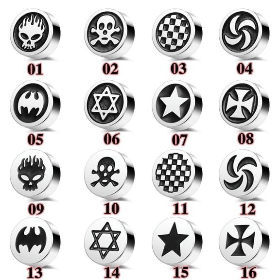 QQTDFG 1 Pair Stainless Steel Magnetic Stud Earrings for Men Women Clip on Earrings-08