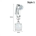 thumbnail image 1 of QQTDFG 1 Pc Copper Fake Belly Button Rings Clip on Navel Piercings CZ Drop Earrings-Style 1, 1 of 9