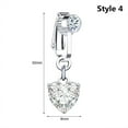 thumbnail image 1 of QQTDFG 1 Pc Copper Fake Belly Button Rings Clip on Navel Piercings CZ Drop Earrings-Style 4, 1 of 9