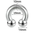 thumbnail image 1 of QQTDFG 1 Pc Stainless Steel Horseshoe Nose Ring Large Size Septum Piercing Ear Piercing-00G-19mm, 1 of 9