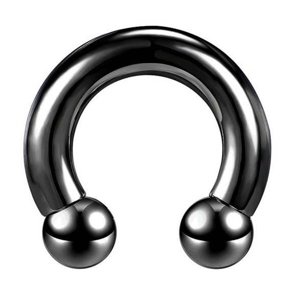 QQTDFG 1 Pc Stainless Steel Horseshoe Nose Ring Large Size Septum Piercing Ear Piercing-4mm(6g)-diameter 12mm