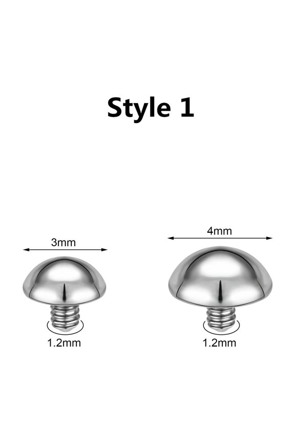 1 Pc Stainless Steel Micro Dermal Anchor CZ Hide in Skin Diver Piercing Jewelry-Style 1-3mm