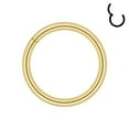 thumbnail image 1 of QQTDFG 1 Pc Stainless Steel Septum Ring Hoop Cartilage Earrings Nose Piercing Jewelry-Gold-16g 9mm, 1 of 9