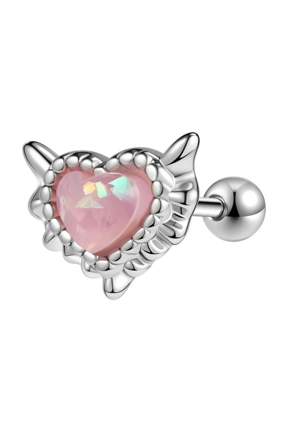 1 Pc Stainless Steel Stud Earring CZ Opal Ear Stud Helix Tragus Piercing Jewelry-Style 1