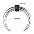 thumbnail image 1 of QQTDFG 1 Pc Surgical Steel Septum Rings Buffalo Septum Pincher Tapers Nose Ear Piercing-1.6*10mm-Black, 1 of 9