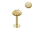 thumbnail image 1 of QQTDFG 1 Pc Titanium Labret Lip Rings 16g Shell Labret Lip Helix Conch Piercing Jewelry-Gold-6mm, 1 of 2