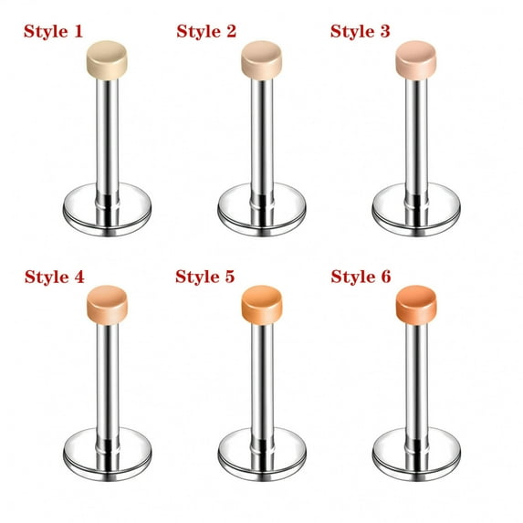 QQTDFG 1 Pc Titanium Lip Ring Flesh Invisible Labret Stud Medusa Helix Tragus Piercing-Style 3-1.0*10mm