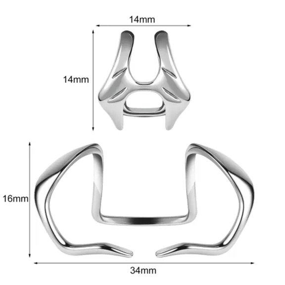QQTDFG 1 Piece Stainless Steel Wrap Lip Cuff Fake Labret Lip Piercing Punk Face Jewelry-Style 5
