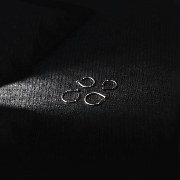 QQTDFG 10 Pcs Surgical Steel Nose Rings D Shaped Nostril Piercing Conch Helix Piercings-Silver-20G(0.8mm)-10mm