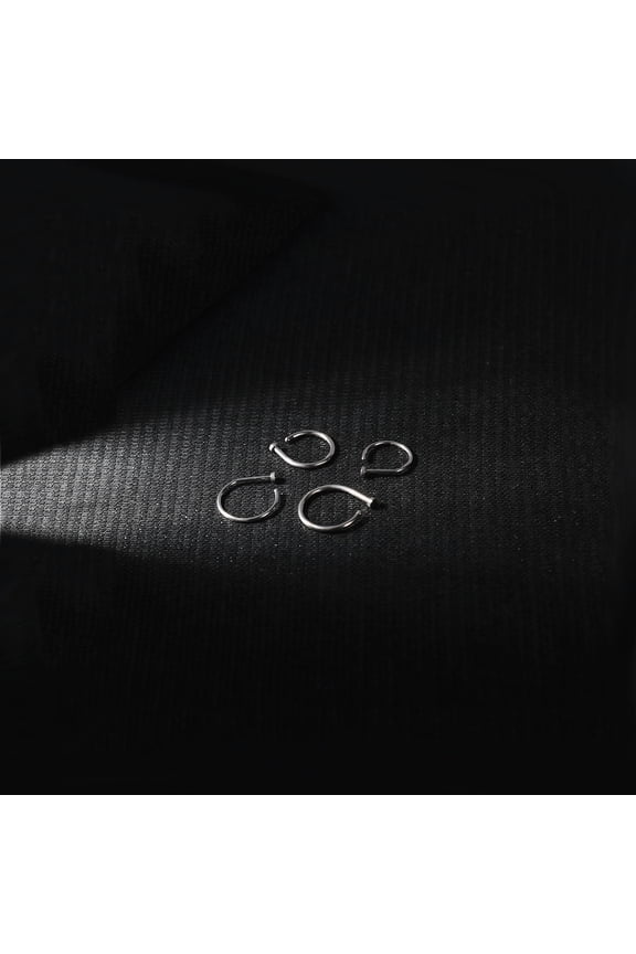 10 Pcs Surgical Steel Nose Rings D Shaped Nostril Piercing Conch Helix Piercings-Silver-20G(0.8mm)-10mm