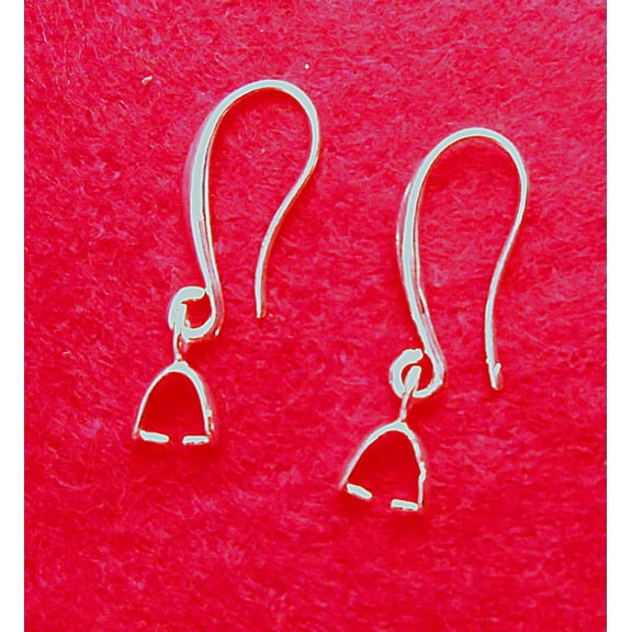 QQTDFG 10PCS DIY Earring Jewelry Findings Light Silver Pinch Bail Bale Hook Earwire T11-default