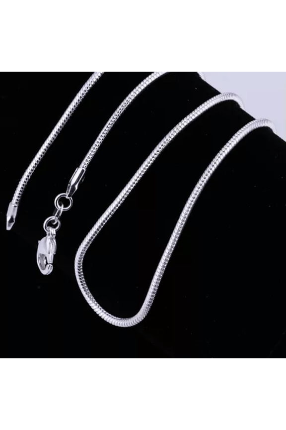 10PCS Wholesale 925Sterling Silver 2MM Snake Bone Unisex Chains Necklace 16"-30"-16