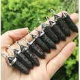 thumbnail image 1 of QQTDFG 10pcs Natural Volcano Lava Stone Pendants Gemstone Natural Crystal Chakra bead-default, 1 of 1
