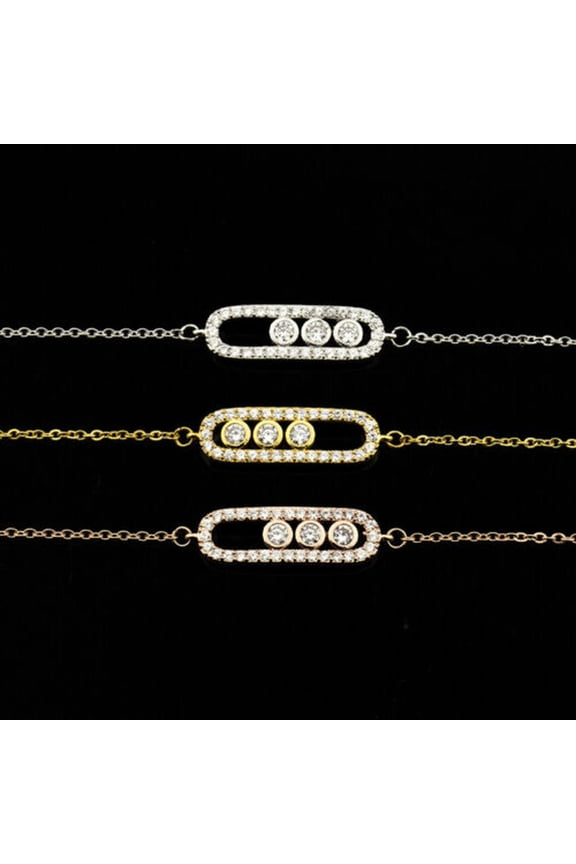 18k Gold Plated Pin Chain Pendant Necklace Women Men Party Band Jewelry Gifts-Gold