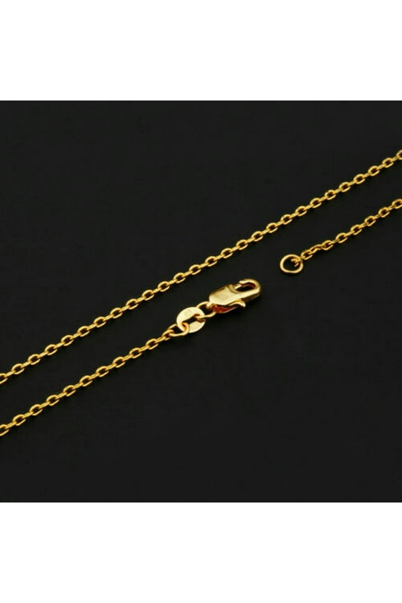 1P 16-30Inch Fashion Jewelry 18K Gold Filled Necklaces SINGAPORE Chains Pendants-24inches