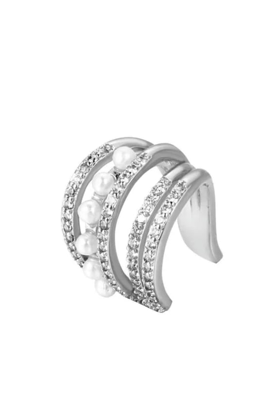 1Pcs Anti Swelling Lymphatic Earring Woman-Silver-B