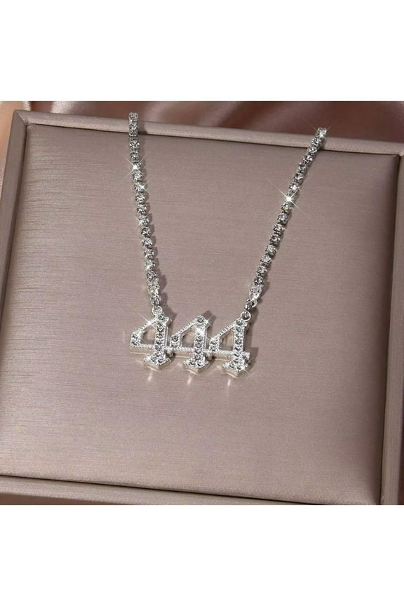 1pc Angel Number 444 Claw Chain Necklace Statement Necklace Modern Necklace-default