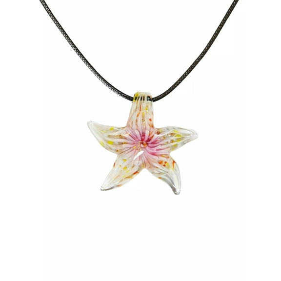QQTDFG 1pc Bohemian Flower Pattern Starfish Pendant Necklace For Women For Vacation-default