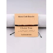 QQTDFG 1pc I Love You Morse Code Bracelet Couple Bracelet for Boyfriend Girlfriend-default